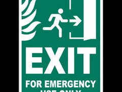 Exit For Emergency Use Only Sign